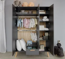 Kleiderschrank Mats 130 x 190 cm Kinder Babyzimmer Schränke & Regale|Babyzimmer Schränke & Regale