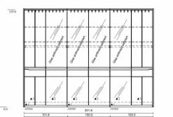 Sale Kleiderschrank Onema 302 x 229 cm Kleiderschränke