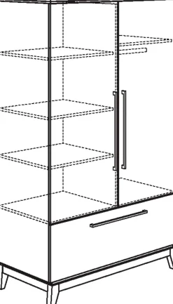 Kinder Paidi Kleiderschrank Sten 123 x 200 cm