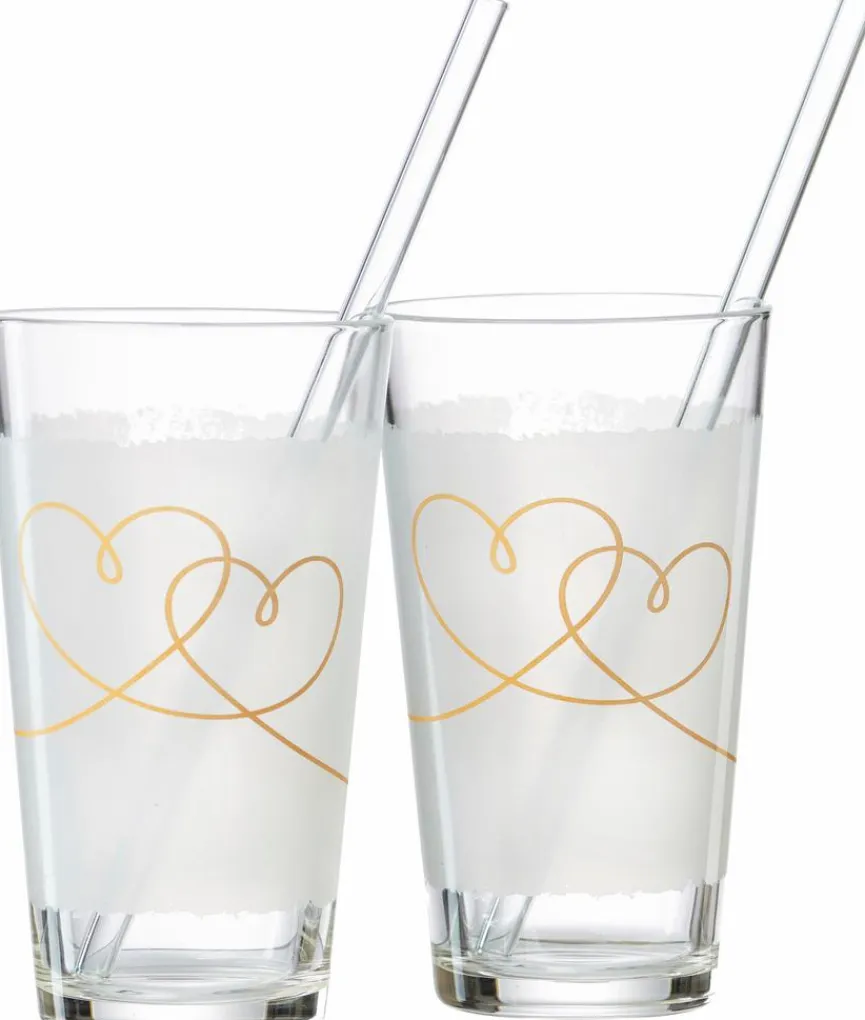 Outlet Latte-Macchiato-Set Heart 4tlg. Kaffee & Tee