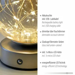 New LED-Akkutischleuchte Fadas Tischlampen