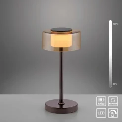 Outlet LED-Akkutischleuchte Rika Tischlampen