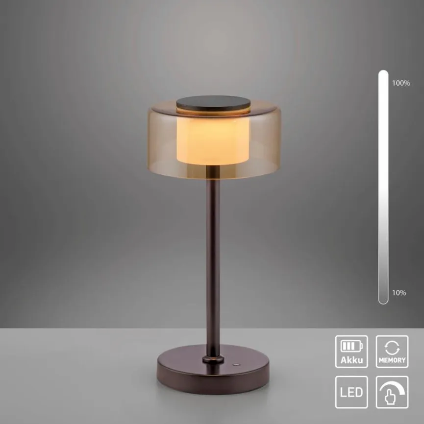 Outlet LED-Akkutischleuchte Rika Tischlampen