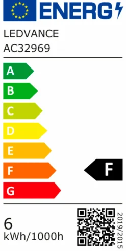LEDVANCE LED-Birnenform E27/6 Watt/Energie F