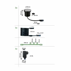 Paulmann Wege- & Bodenleuchten|Wege- & Bodenleuchten|LED-Bodeneinbauleuchte Plug&Shine