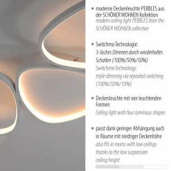 SCHÖNER WOHNEN-Kollektion Deckenleuchten|LED-Deckenleuchte Pebbles