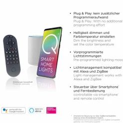Q SMART HOME LIGHTS LED-Deckenleuchte Q-Akustik