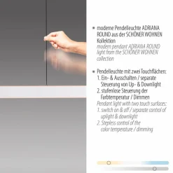 SCHÖNER WOHNEN-Kollektion LED-Pendelleuchte Adriana Round