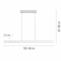 SCHÖNER WOHNEN-Kollektion LED-Pendelleuchte Adriana Round