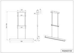Reality Leuchten LED-Pendelleuchte Paros