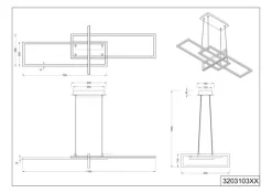 Trio LED-Pendelleuchte Salinas