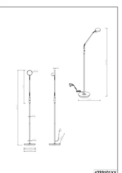 Trio LED-Stehlampe Monza