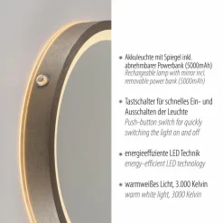 Paul Neuhaus LED-Wandspiegel Vidro