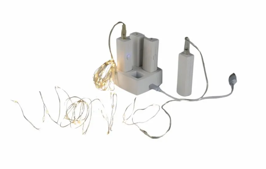 DesignLive Lichterkette Powerbank 4er