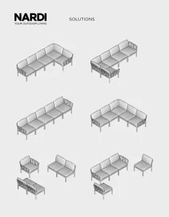 Best Loungemöbel Komodo 5 5tlg., Acryl Loungemöbel-Sets