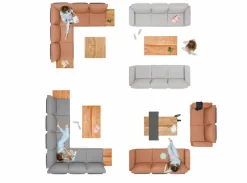 New Loungemöbel Set Stockholm 3 tlg. Loungemöbel-Sets