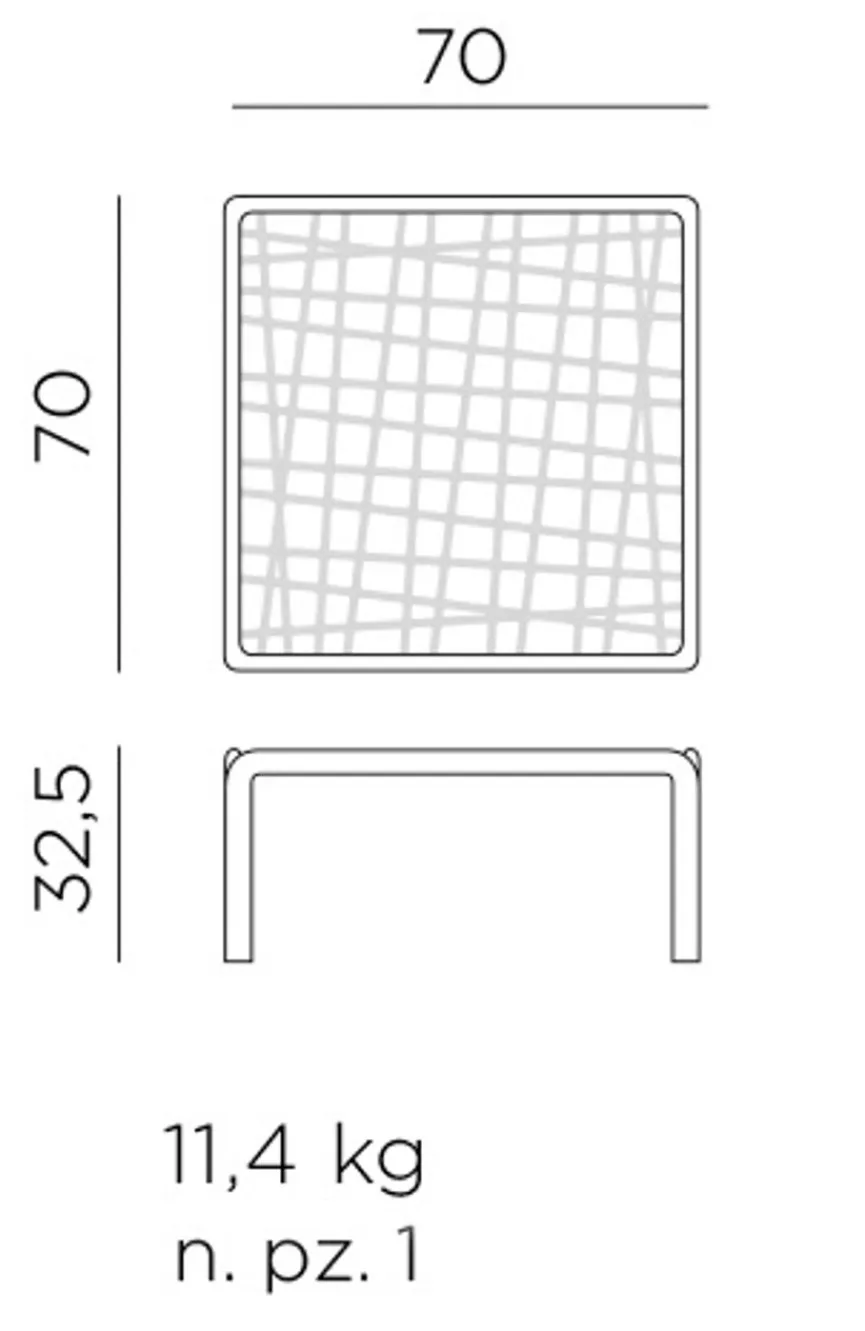 Nardi Loungetische|Loungetisch Komodo 5 70 x 70 cm
