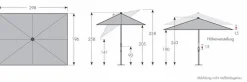 Doppler Marktschirm Alu Wood 200 x 300 cm