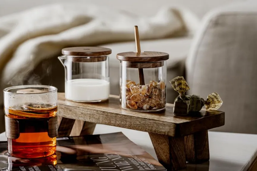 Sale Milch- und Zucker-Set Novo Legno 4tlg. Kaffee & Tee