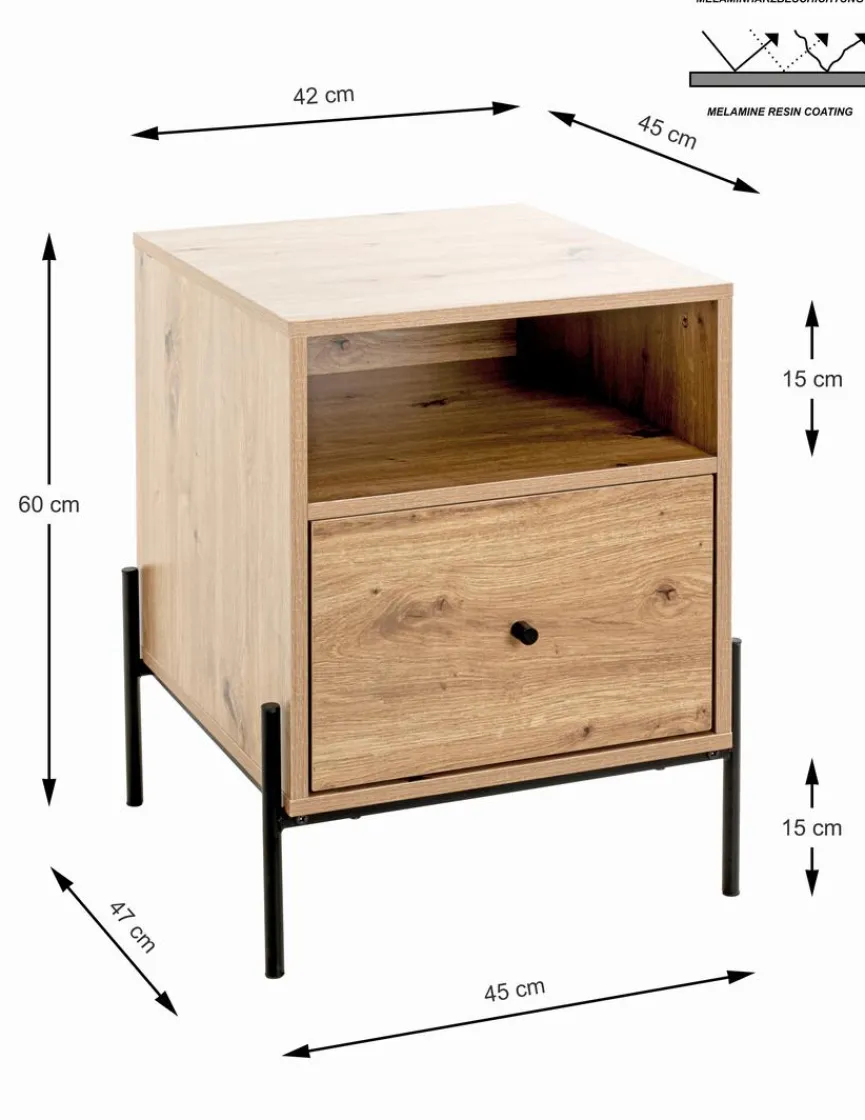 Haku Nachttische & Kommoden|Nachtkommode Alicante