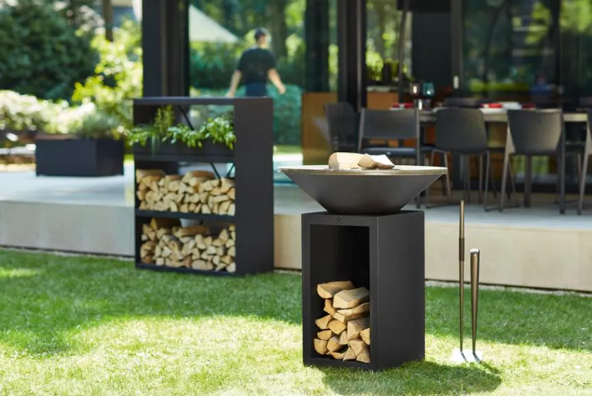 OFYR Feuerschalen|Holzkohlegrills|Outdoor-Kochstelle Classic Storage Black 85