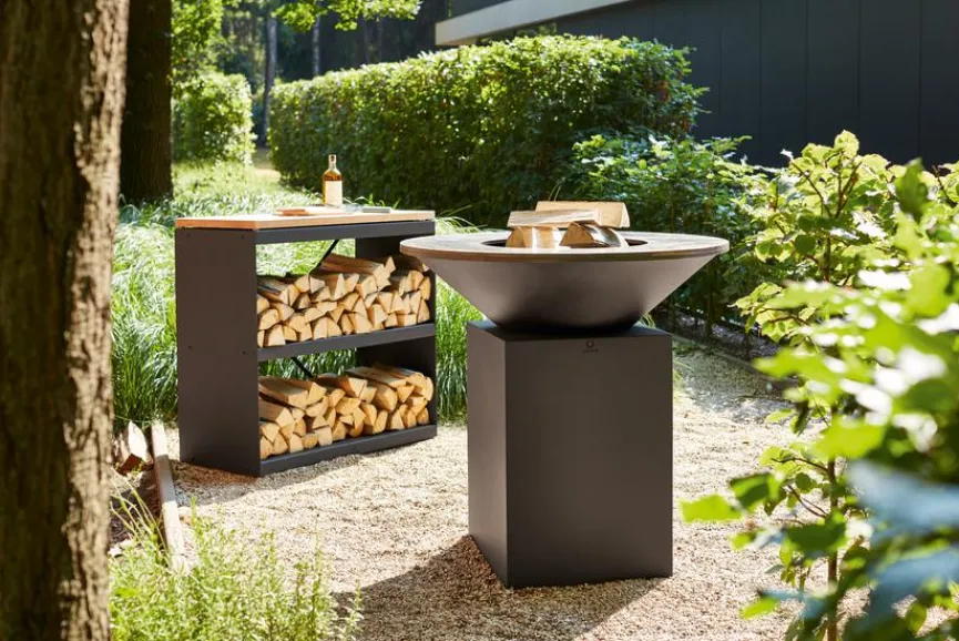Outdoor-Kochstelle Classic Black 85 Feuerschalen|Holzkohlegrills