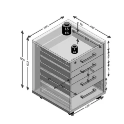 Rollcontainer Calvia Schreibtische|Büromöbel-Serien