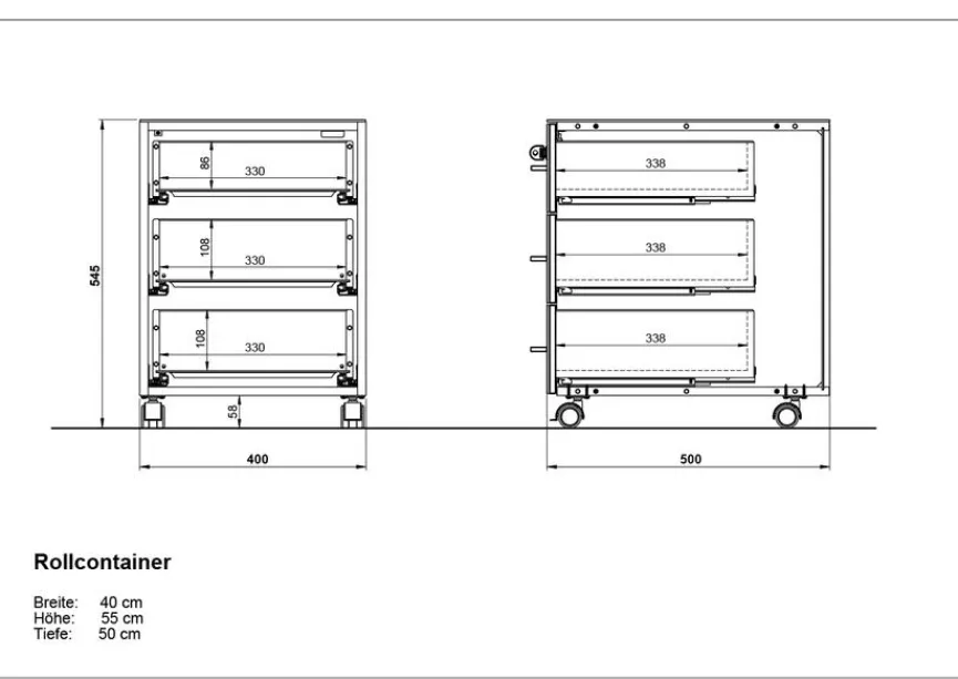 Germania Schreibtische|Rollcontainer Montevideo