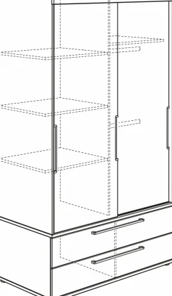 Kinder Paidi Kinderzimmer Schränke|Kinderzimmer Schränke|Schiebetürenschrank Fionn 124 x 207 cm