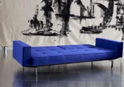 INNOVATION LIVING Schlafsofa mit Armlehnen Splitback Chrom