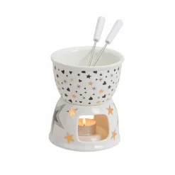 Tischdeko|Schalen & Schüsseln|Schoko-Fondue Stern/Herz 250 ml