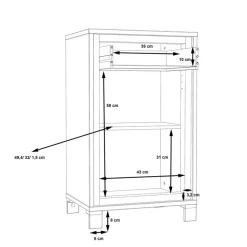 FORTE Schuhschränke|Schuhschrank Farida