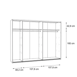 Online Schwebetürenschrank Fayola 270 x 211 cm Kleiderschränke