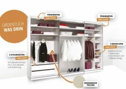 New Schwebetürenschrank Includo 249 x 222 cm Kleiderschränke