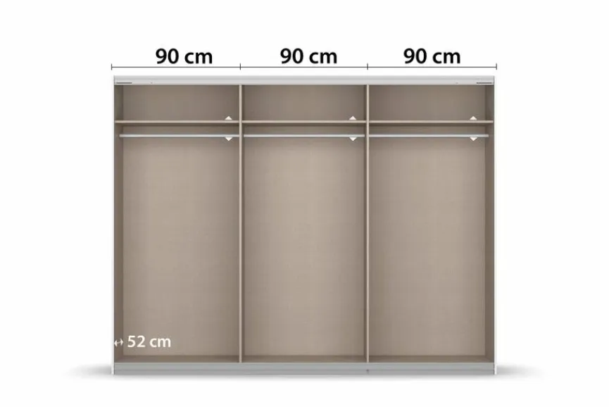 rauch ORANGE Kleiderschränke|Schwebetürenschrank Kulmbach 271 x 210 cm