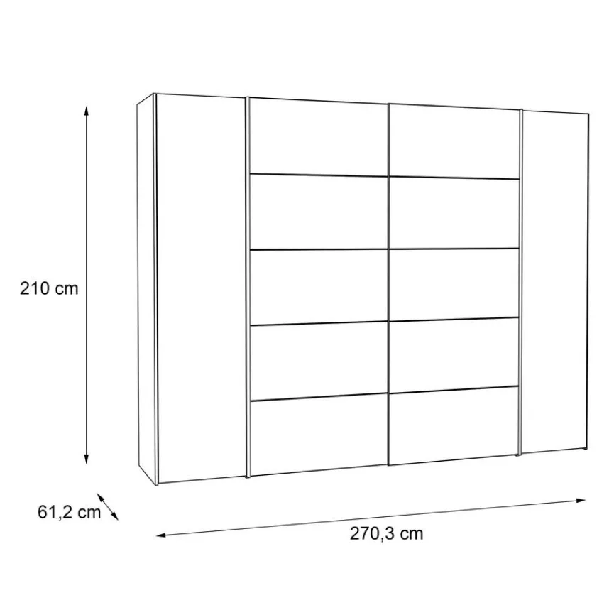 Online Schwebetürenschrank Narago 270 x 210 cm Kleiderschränke
