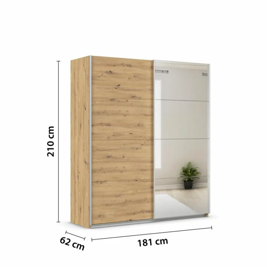 rauch ORANGE Kleiderschränke|Schwebetürenschrank Quadra 181 x 210 cm