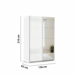 rauch ORANGE Schwebetürenschrank Quadra 136 x 210 cm