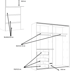 FORTE Schwebetürenschrank Winn2 170 x 200 cm