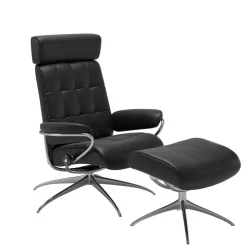 STRESSLESS Sessel|Sessel mit Hocker London Star Low Back + KS