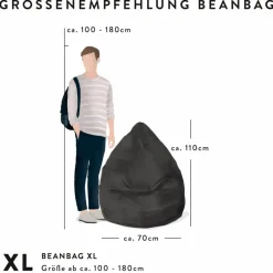 Kinder Sitting Point Sitzgelegenheiten|Sitzgelegenheiten|Sitzsack Beanbag Harlekin XL