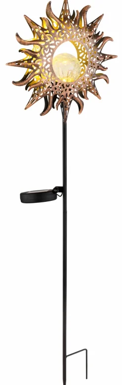 Outlet Solar-Erdspieß Metall, rostfaben Led-Solarleuchten|Led-Solarleuchten