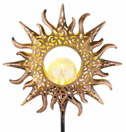 Outlet Solar-Erdspieß Metall, rostfaben Led-Solarleuchten|Led-Solarleuchten