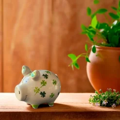 Sale Spardose Kleeblatt 12 x 9 cm Dekodosen