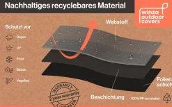 Winza Outdoor Covers Schutzhüllen|Tisch-Schutzhülle 105 x 75 x 185 cm