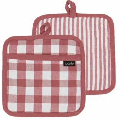 Online Topflappen Gingham 2tlg. Ofenhandschuhe