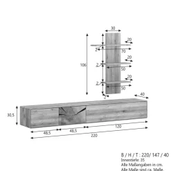 Discount TV-Board Austin Kommoden|Wohnwände & Tv-Lowboards