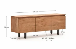 Outlet TV-Lowboard Uxue Kommoden|Wohnwände & Tv-Lowboards