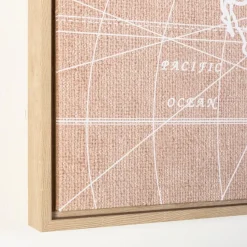 Best Wandbild 120 x 40 cm Weltkarte II Bilder Mit Rahmen