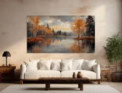 Outlet Wandbild 100 x 180 cm Autumn Landscape I Bilder Ohne Rahmen